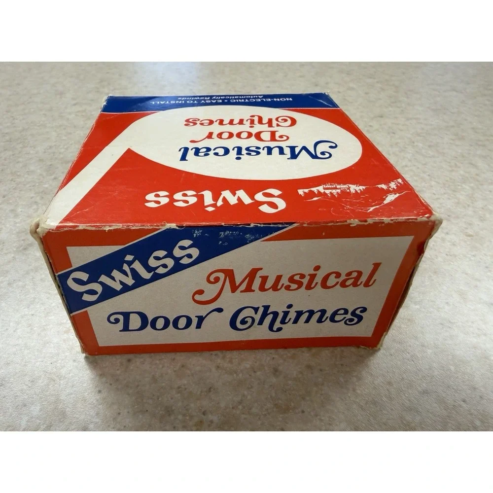 Vintage Swiss Musical Door Chimes Automatic Non-Electric Original Box MCM New